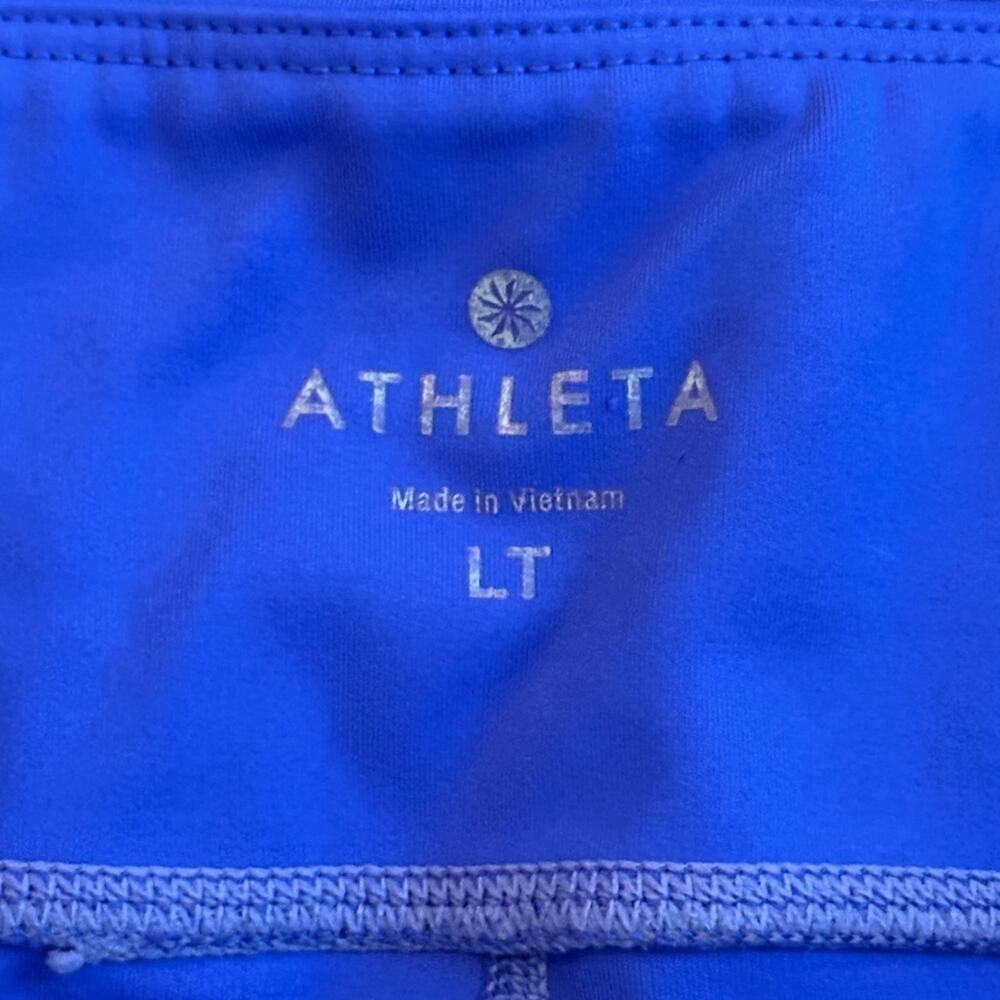 Athleta Women's Blue Athletic Shorts Siz Large Tall - Picture 5 of 8